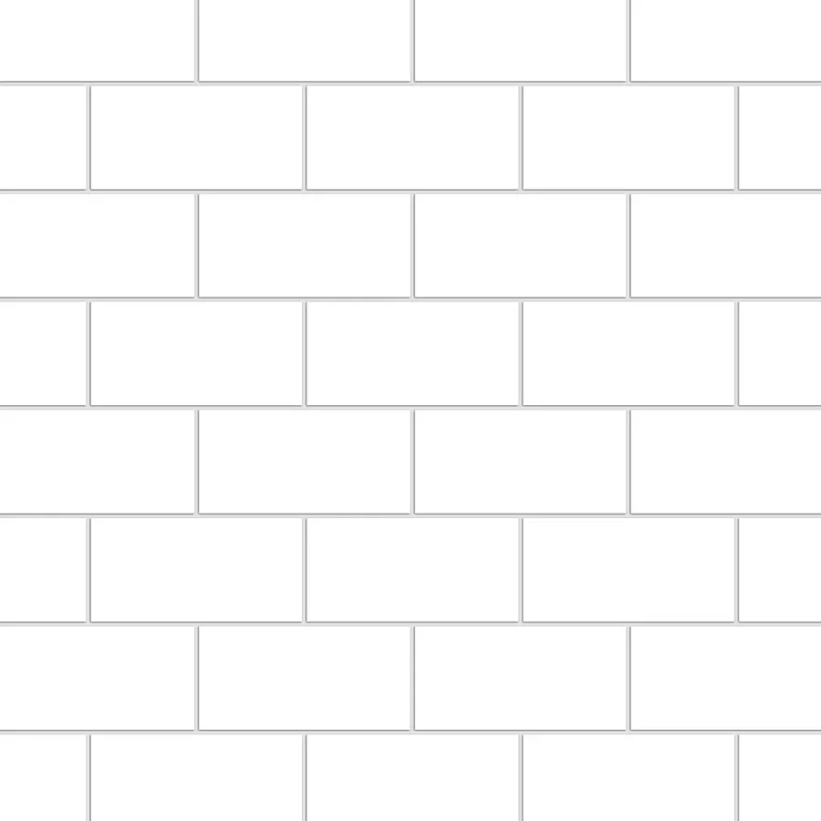 Sale Kitchenline Kjøkkenplate 610 x 610 mm White Brick