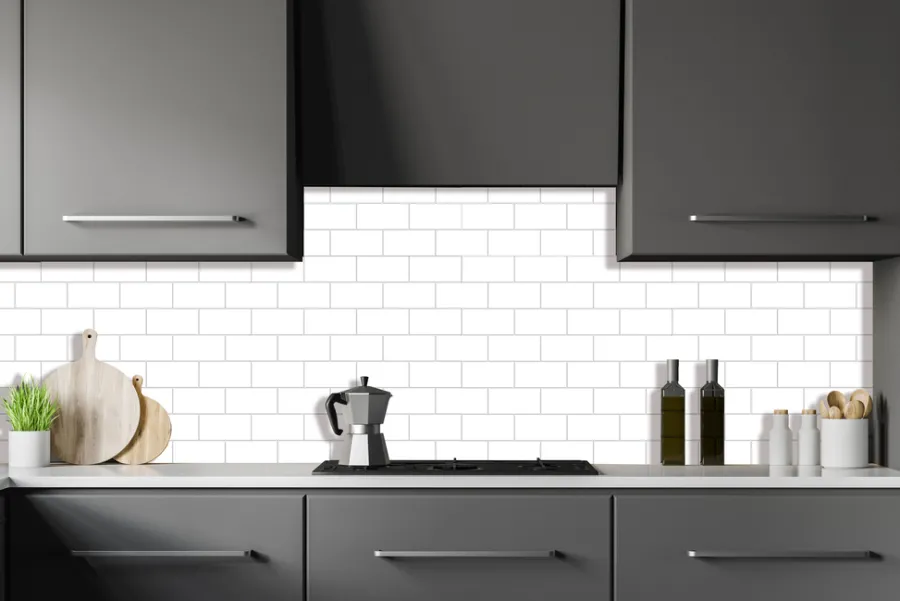 Sale Kitchenline Kjøkkenplate 610 x 610 mm White Brick