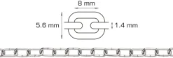 Clearance Home it Kjetting Ø1,4 mm x 2 meter