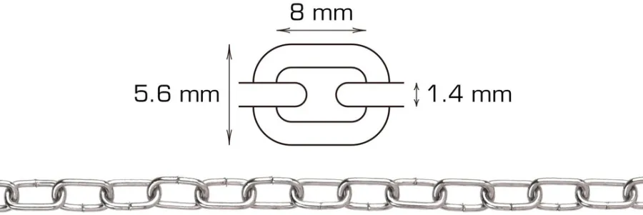 Clearance Home it Kjetting Ø1,4 mm x 2 meter