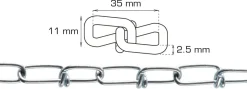 Clearance Home it Kjetting Ø2,5 mm x 2 meter