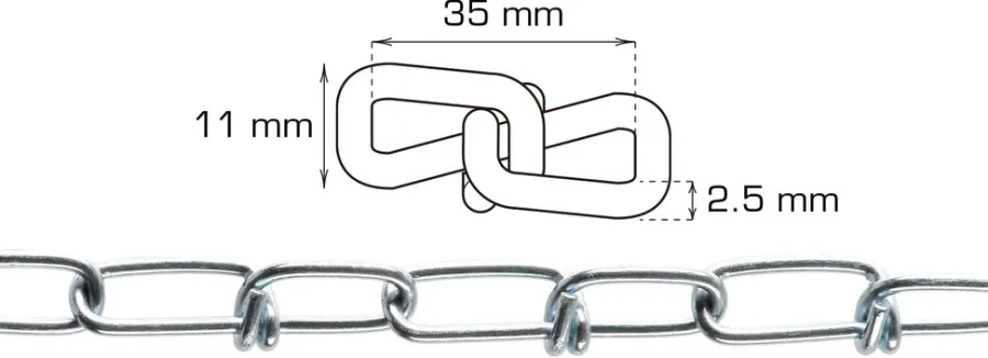 Clearance Home it Kjetting Ø2,5 mm x 2 meter