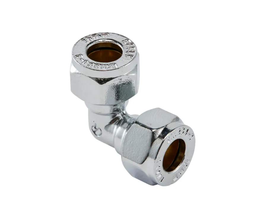 New Klemring albue 10 mm Krom