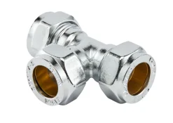 Klemring t-rør 15mm Krom