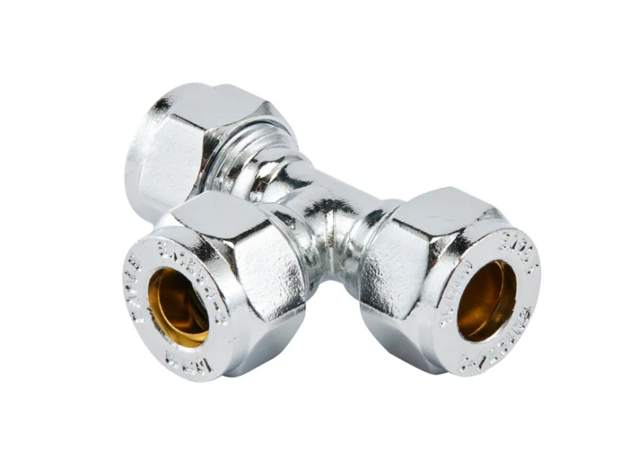 Outlet Klemring T-rør 10 mm Krom