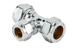 Outlet Klemring T-rør 15 x 12 mm Krom