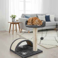Sale Petzone Klorestativ med tunnel og stoffkule til katter