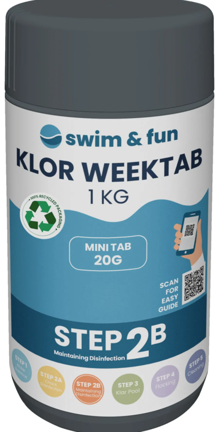 Sale Swim & Fun Klor WeekTab langsom klor 1 kg -