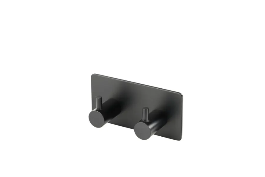 New REN Knagg dobbel selvklebende svart -