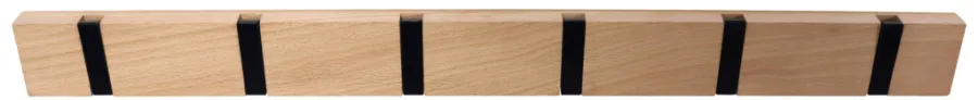 Clearance Home it Knaggrekke flex lys eik 6 knagger 60 cm