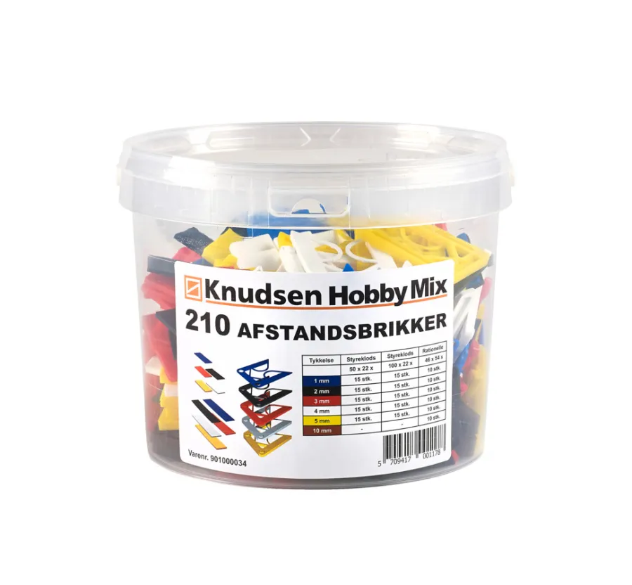 Clearance Knudsen Kilen avstandsbrikker - 210 stk