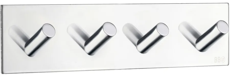 Sale Beslagsboden Kroklist m/4 kroker selvklebende - krom