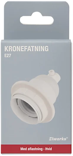 Elworks Kronesokkel E27 hvit