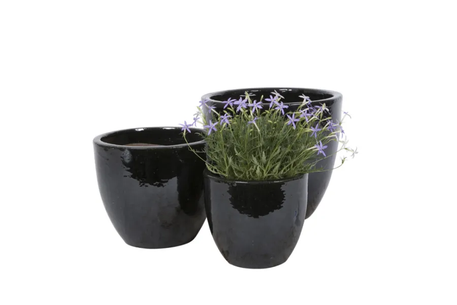 Best Scan-Pot Krukkesett keramikk svart 3 stk.