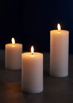 Sale DAY Kubbelys med 3D LED-flamme H10 cm