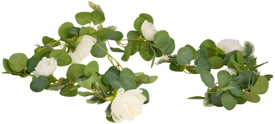 Hot Kunstig blomsterranke 210 cm Hvit