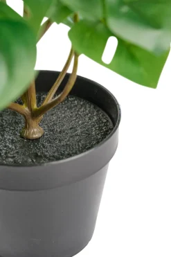 Hot DAY Kunstig monstera plante i potte H32 cm innendørs -