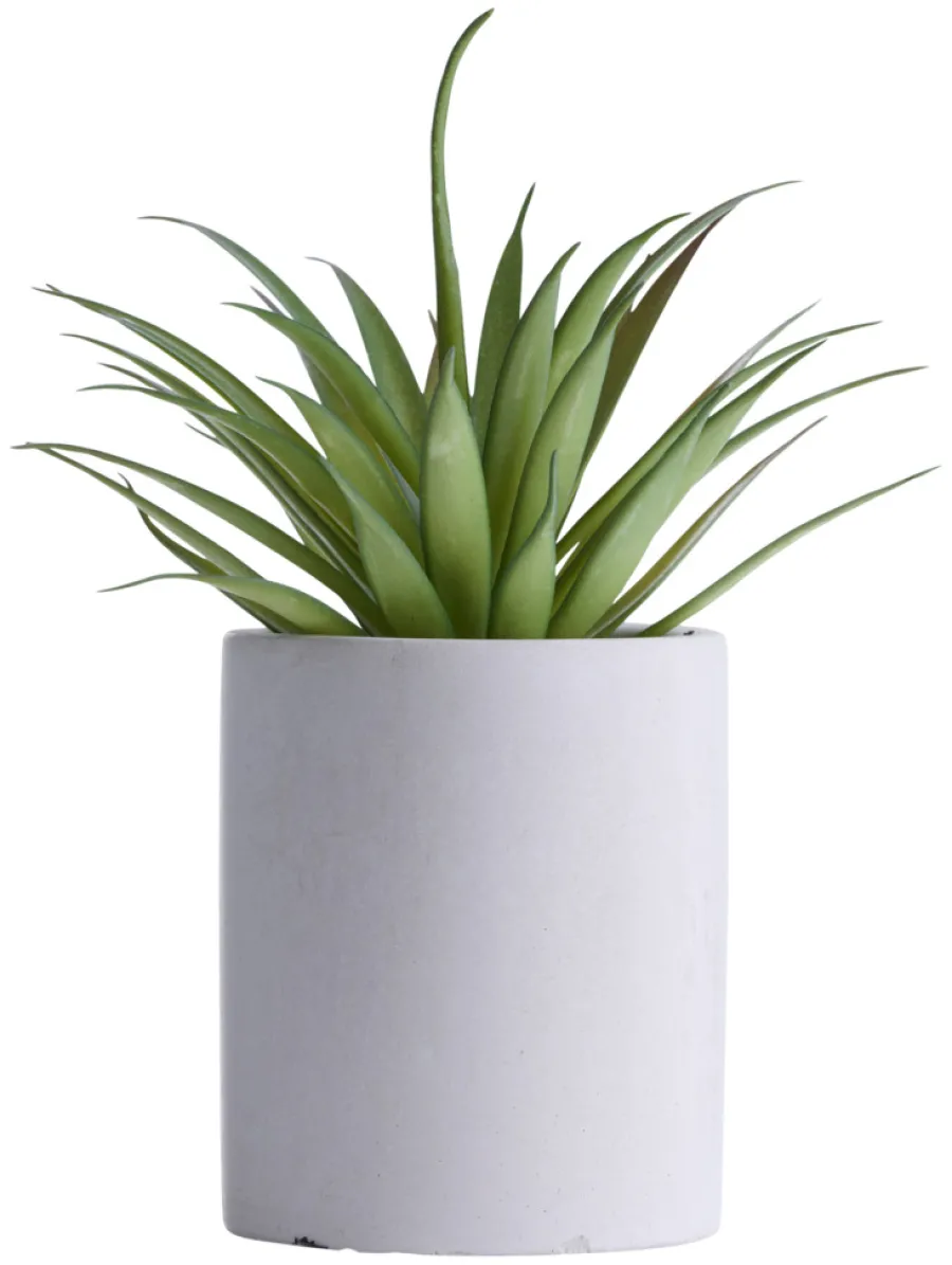Outlet Kunstig plante agave H19 cm Grå og grønn