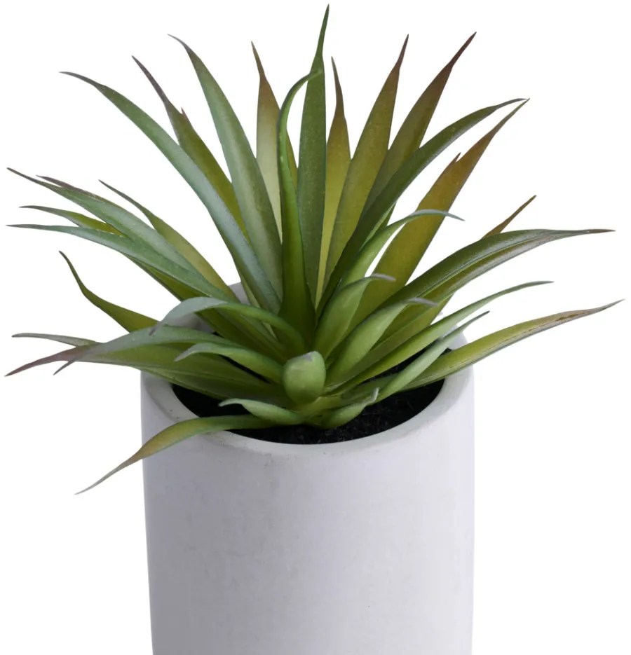Outlet Kunstig plante agave H19 cm Grå og grønn
