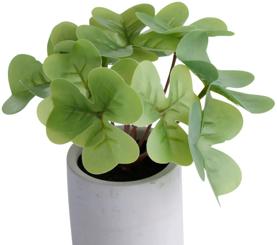 Outlet Kunstig plante kløver H18 cm Grå og grønn