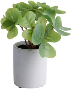 Outlet Kunstig plante kløver H18 cm Grå og grønn