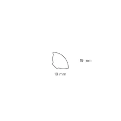 Hornbaek Kvartstafflist plast hvit – 19 x 19 x 3000 mm