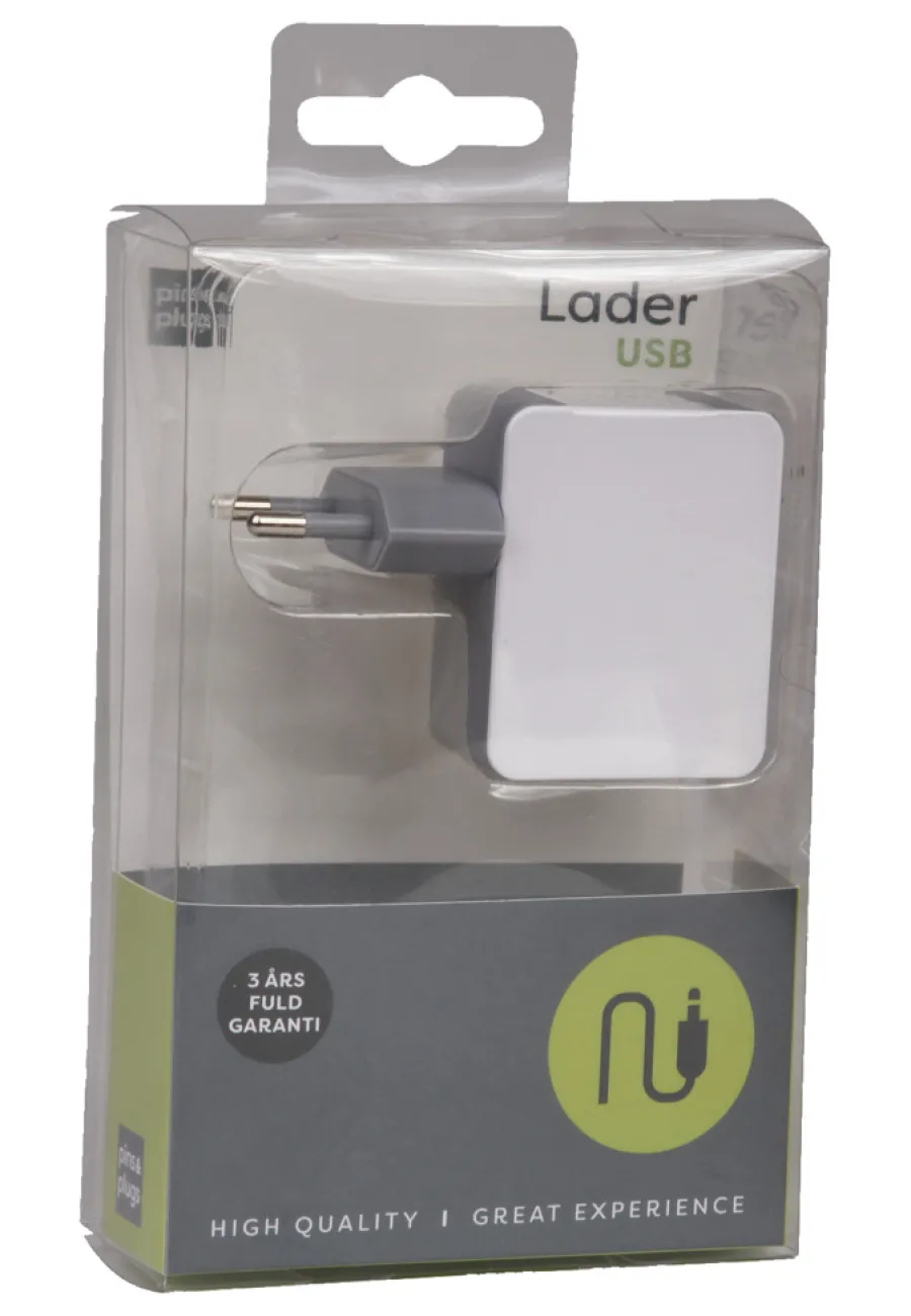 PhoneFood Lader med 2 USB porter