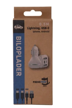 Discount PhoneFood Lader 12V til bilen med USB-C