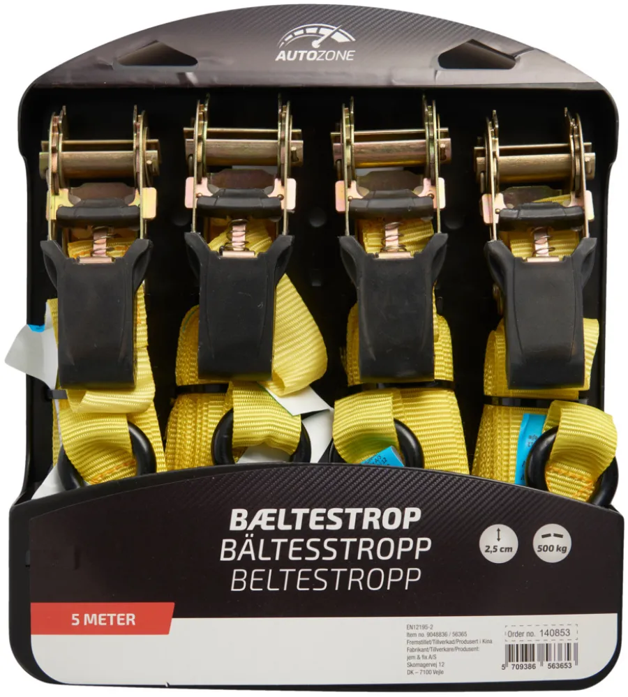 Online Autozone Lastestropper 4 stk. 5 meter -
