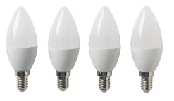 Discount LED-pære 4-pk mignon E14 4,9 W