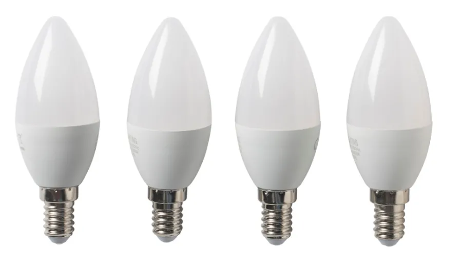 Discount LED-pære 4-pk mignon E14 4,9 W