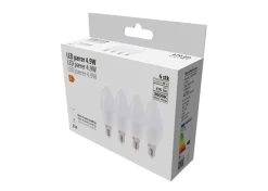 Discount LED-pære 4-pk mignon E14 4,9 W