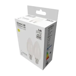 Sale LED-pærer kerte 3,6 W E14 - 2 pk.