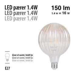 Online LED-pære Stripes Amber 1,4 W E27