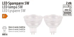 Outlet LED-spotpære 5 W GU5,3 - 2-pk.