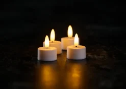 New DAY LED-telys m/3D flamme 4 stk.