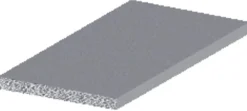 Online Listprofil flat aluminium - 2 x 25 mm x 1 meter