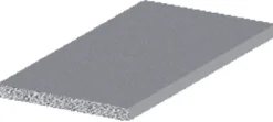 Hot Listprofil flat aluminium - 2 x 15 mm x 2 meter