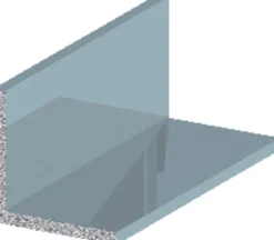 Clearance Listprofil vinkel aluminium - 25 x 25 mm x 2 meter