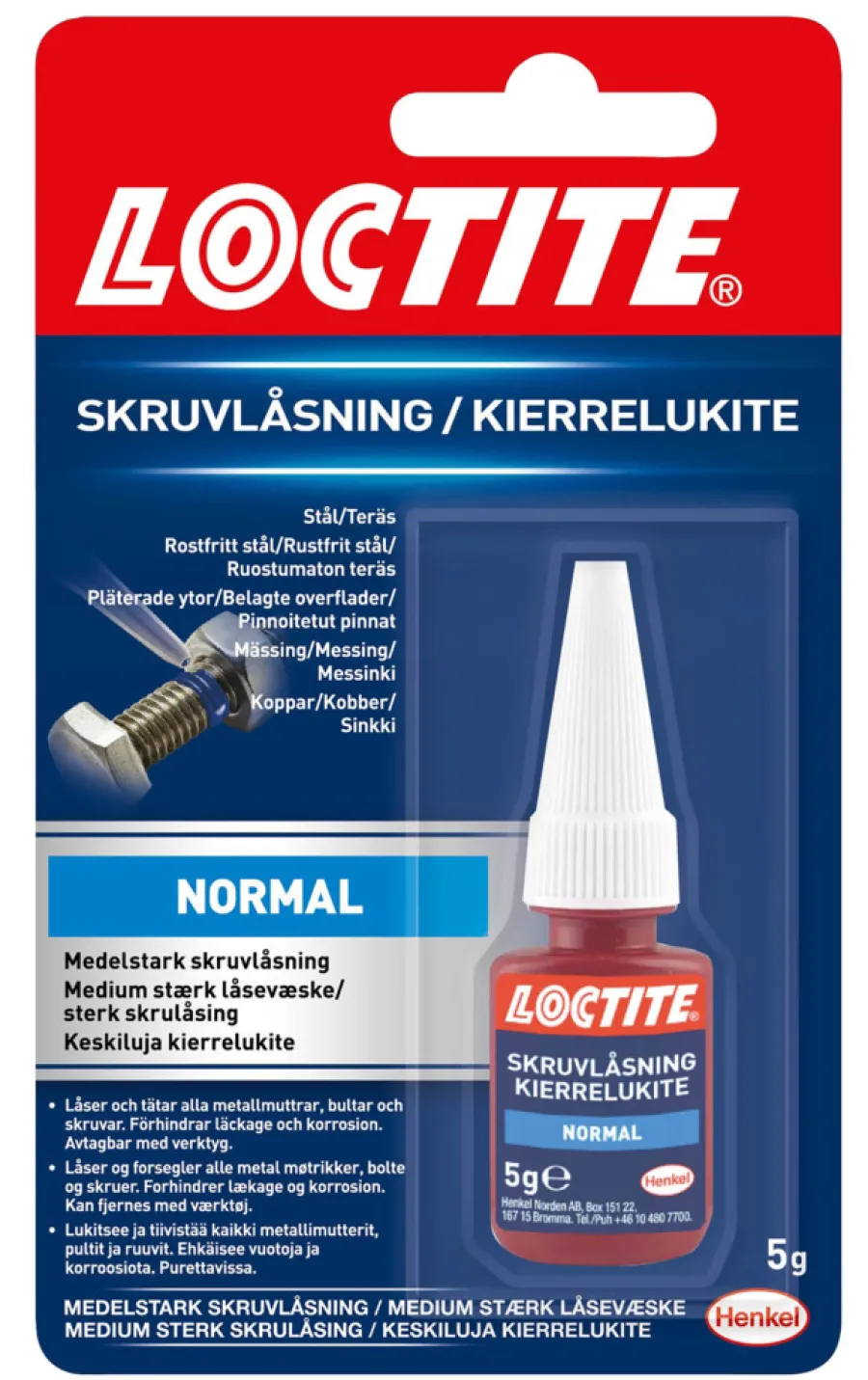 Clearance Loctite Normal Låsevæske 5 gram