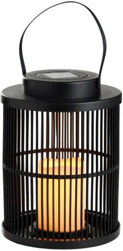 Hot Garden Lykt med solcelle 18 x 18 x 25 cm - ® Svart