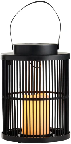 Hot Garden Lykt med solcelle 18 x 18 x 25 cm - ® Svart