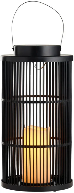 Best Garden Lykt med solcelle 18 x 18 x 36 cm - ® Svart