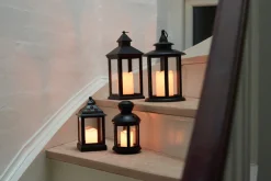 Discount Stemning Lykt rund med LED-kubbelys