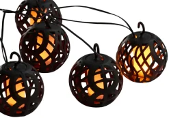 Clearance Garden Lyslenke m/8 kuler med flammeeffekt 4,1 meter - ® Svart