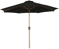 Best Sunlife Markedsparasoll Stockholm Ø300 cm - ® Svart/teak