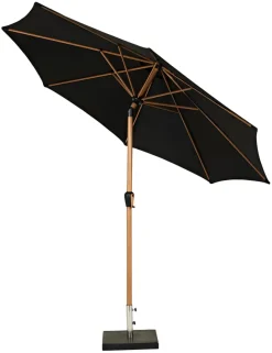 Best Sunlife Markedsparasoll Stockholm Ø300 cm - ® Svart/teak