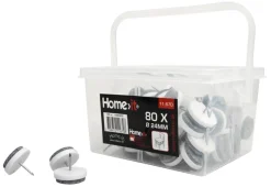 Home it Møbelknotter med spiker Ø24 mm grå - 80 stk.