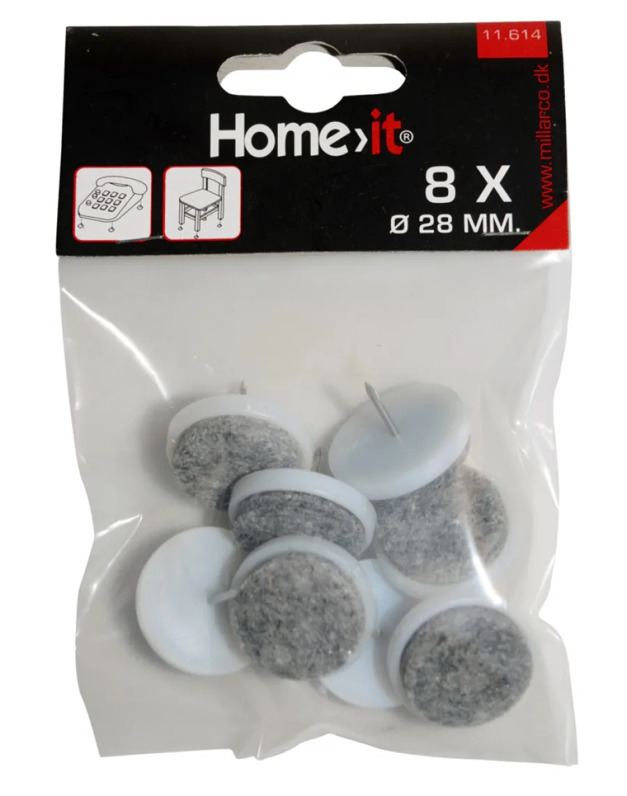 Outlet Home it Møbelknotter med spiker Ø28 mm grå - 8 stk.