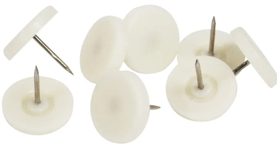 Online Home it Møbelknotter Ø30 mm hvit plast 8 stk.